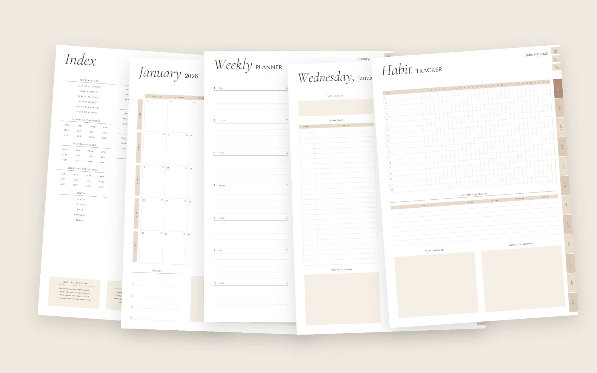 Planner pages