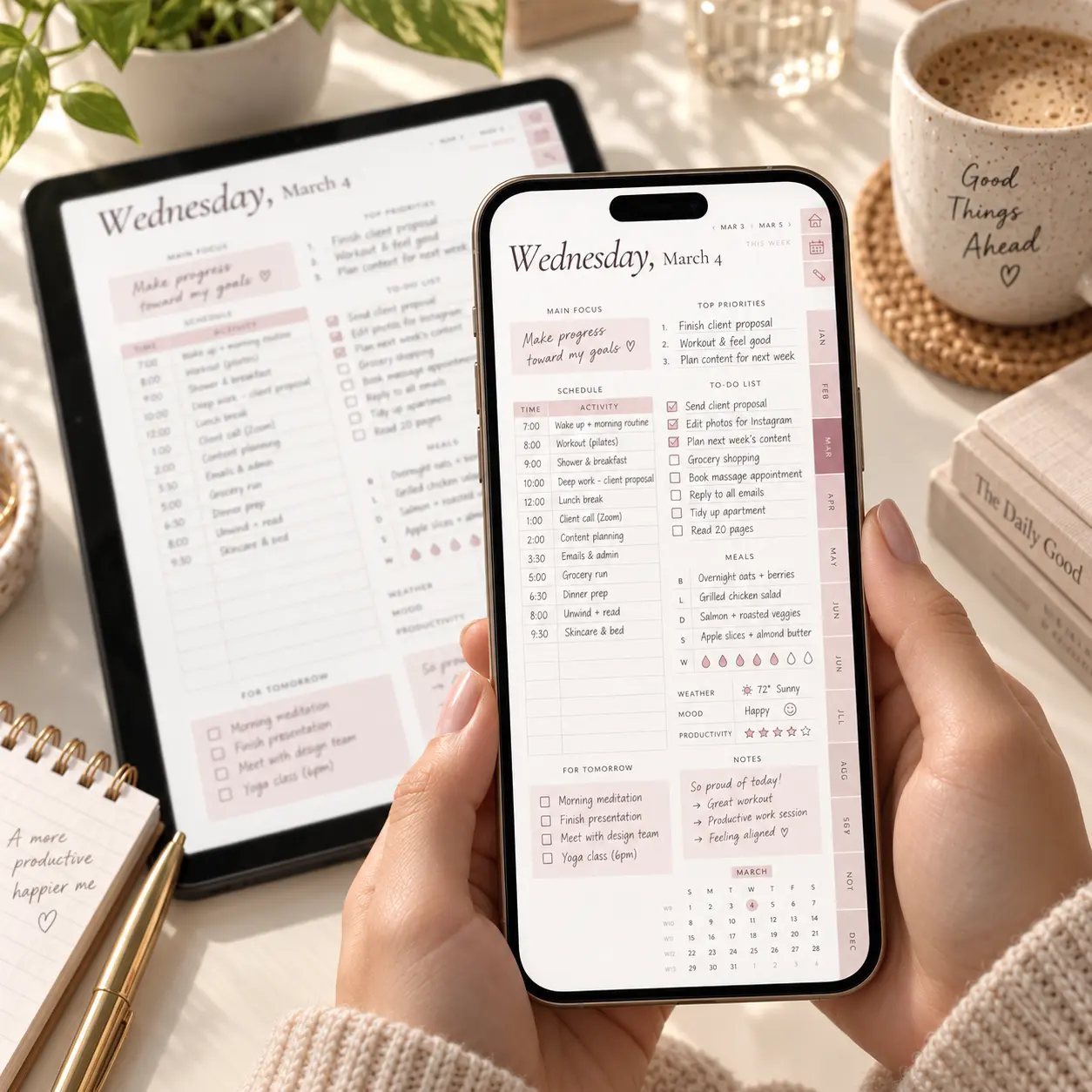 Planner in use