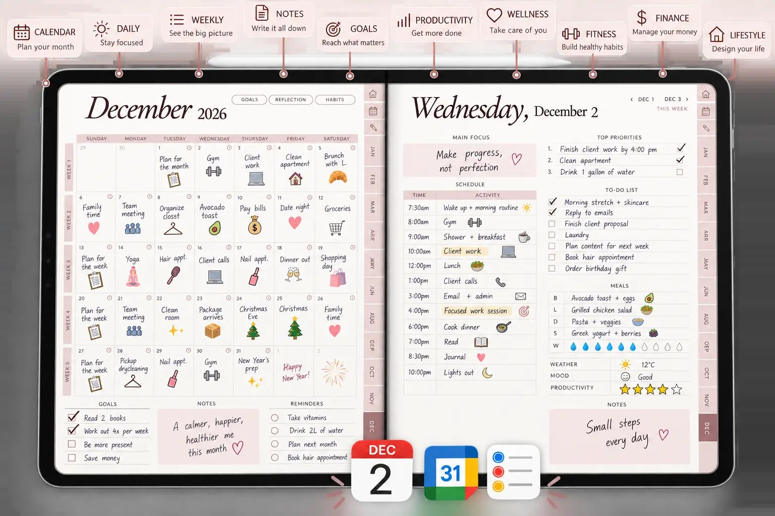 Planner in use